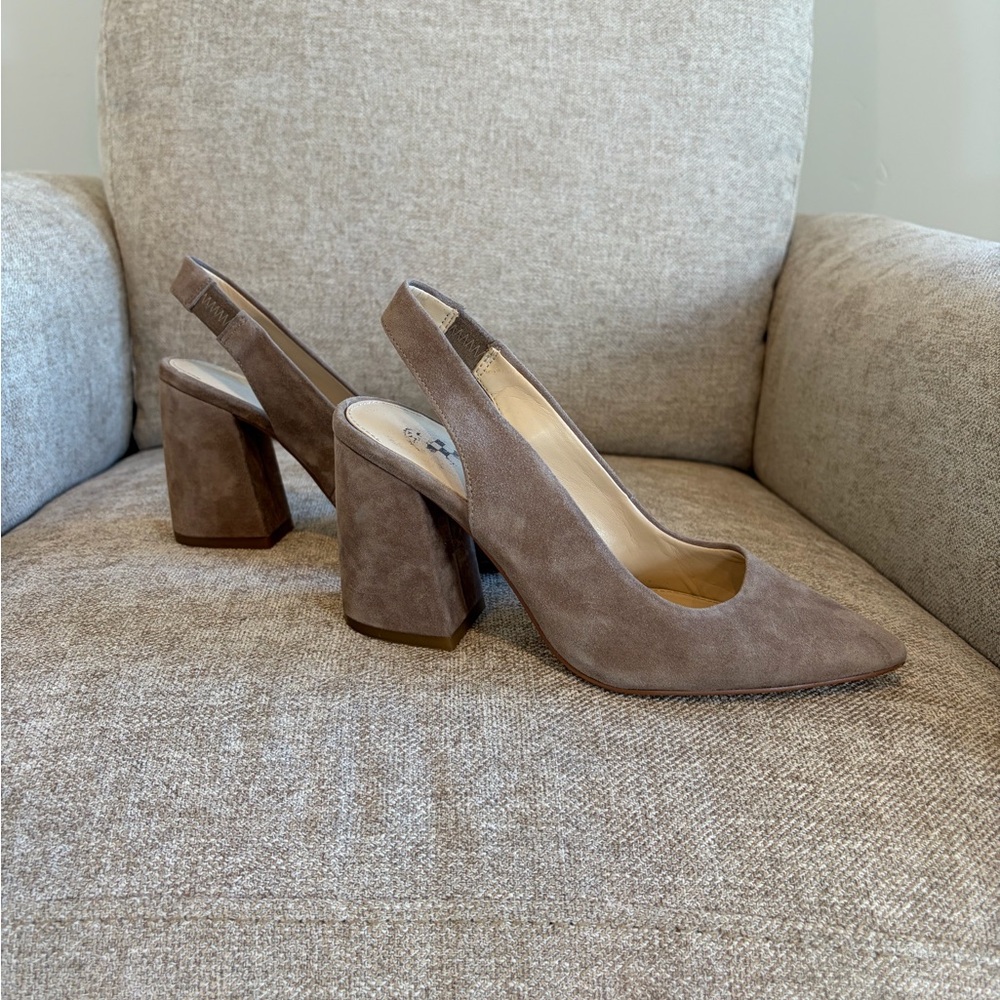 Vince Camuto Taupe Slingback Heels